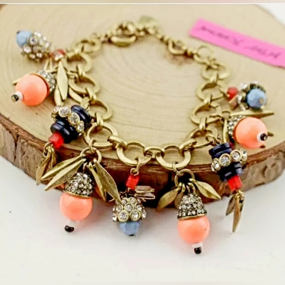 Boho multicolor Crystal charm bracelet with adjustable chain BOGO - Picture 8 of 11